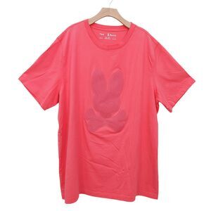 Phycho Bunny Damon Graphic Print Tee Mens 3XL Grapefruit Short Sleeve Cotton